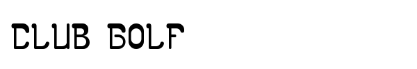 Club Golf font preview